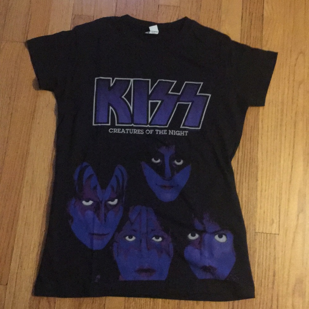 Black KISS Band Shirt